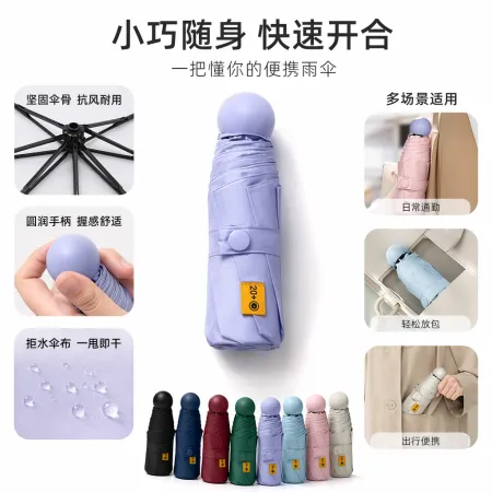 Colorful sun protection capsule umbrella, a portable folding sunshade that can protect against ultraviolet rays and is suitable for both sunny and rainy days Colorful sun protection capsule umbrella, a portable folding sunshade that can protect against ultraviolet rays and is suitable for both sunny and rainy days
